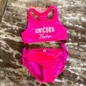Pink unicorn tribe bathing suit